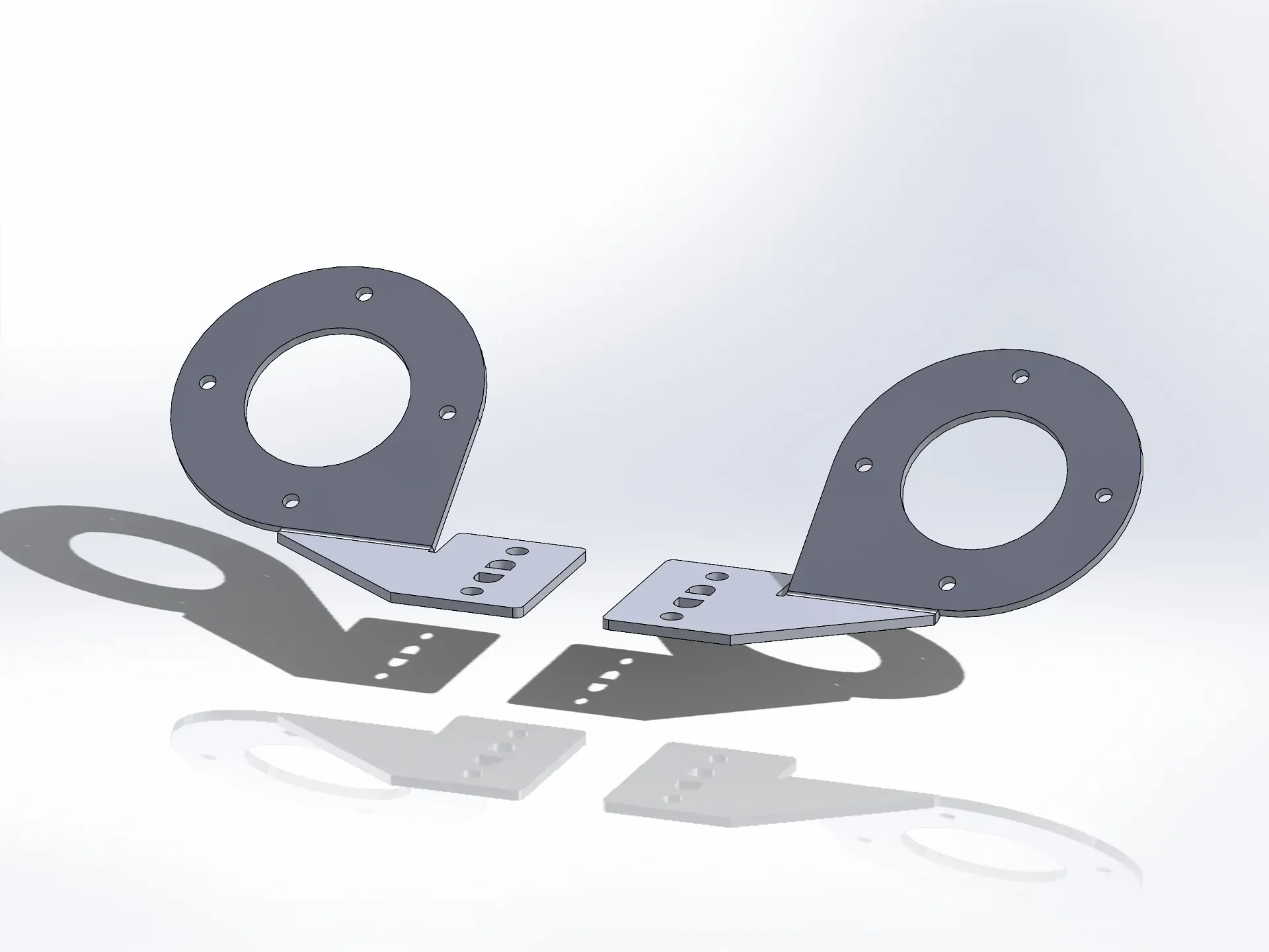Bumper Support Light Brackets - 36 Degree