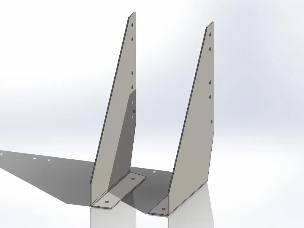 Kenworth Bottom Step Mounting Brackets - Old Style 9.5" | Aluminum