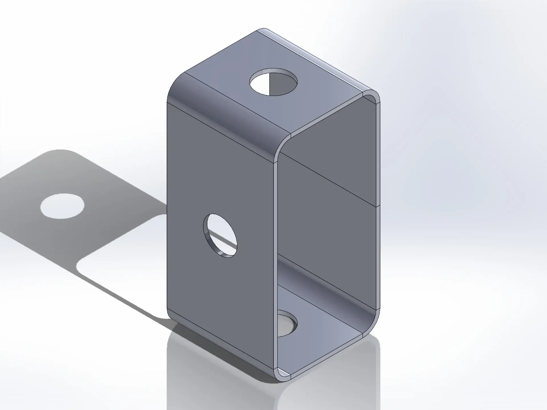Mirror Light Mounting Brackets - 4" x 2" x 2" x 0.0750" Rectangular Tube