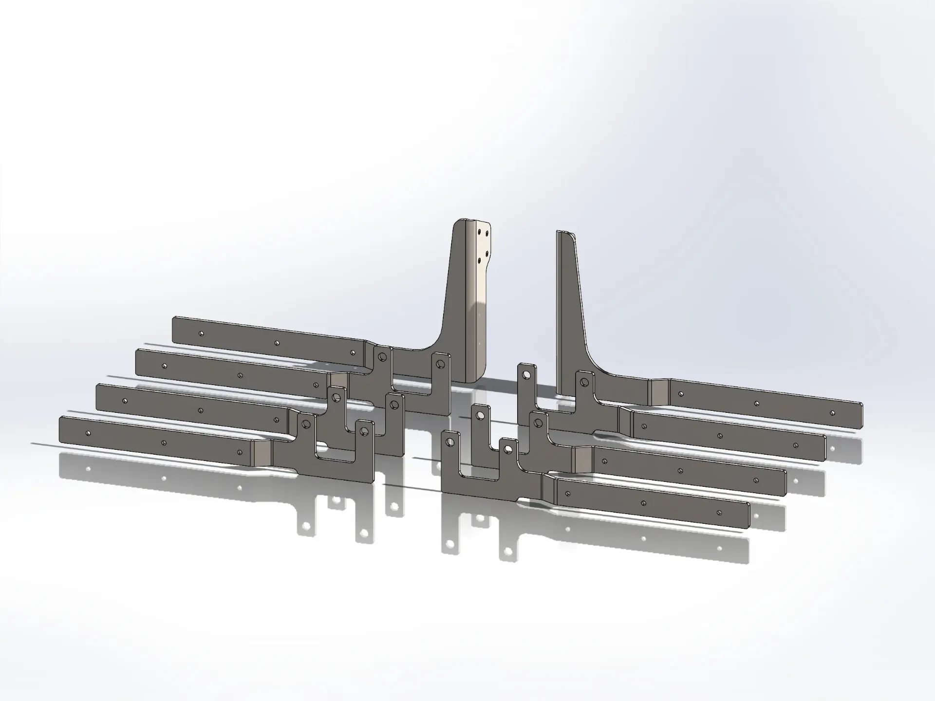 [SLI004015] Fender Brackets - Blind Mount for Single Axle Poly Fenders | Low Air Leaf Suspension | Stainless Steel