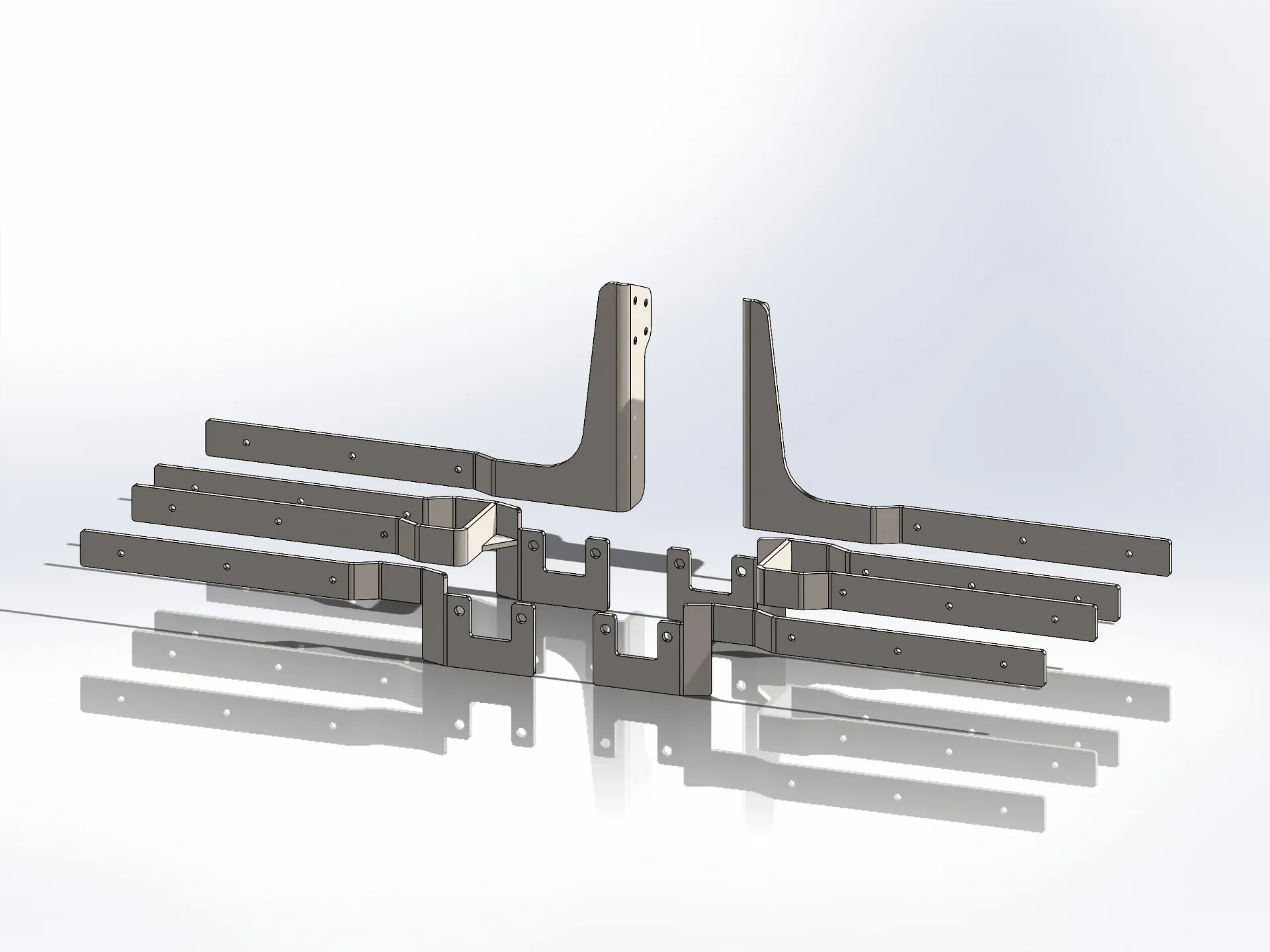 Fender Brackets - Blind Mount for Single Axle Poly Fenders | Air Trac Suspension | Stainless Steel