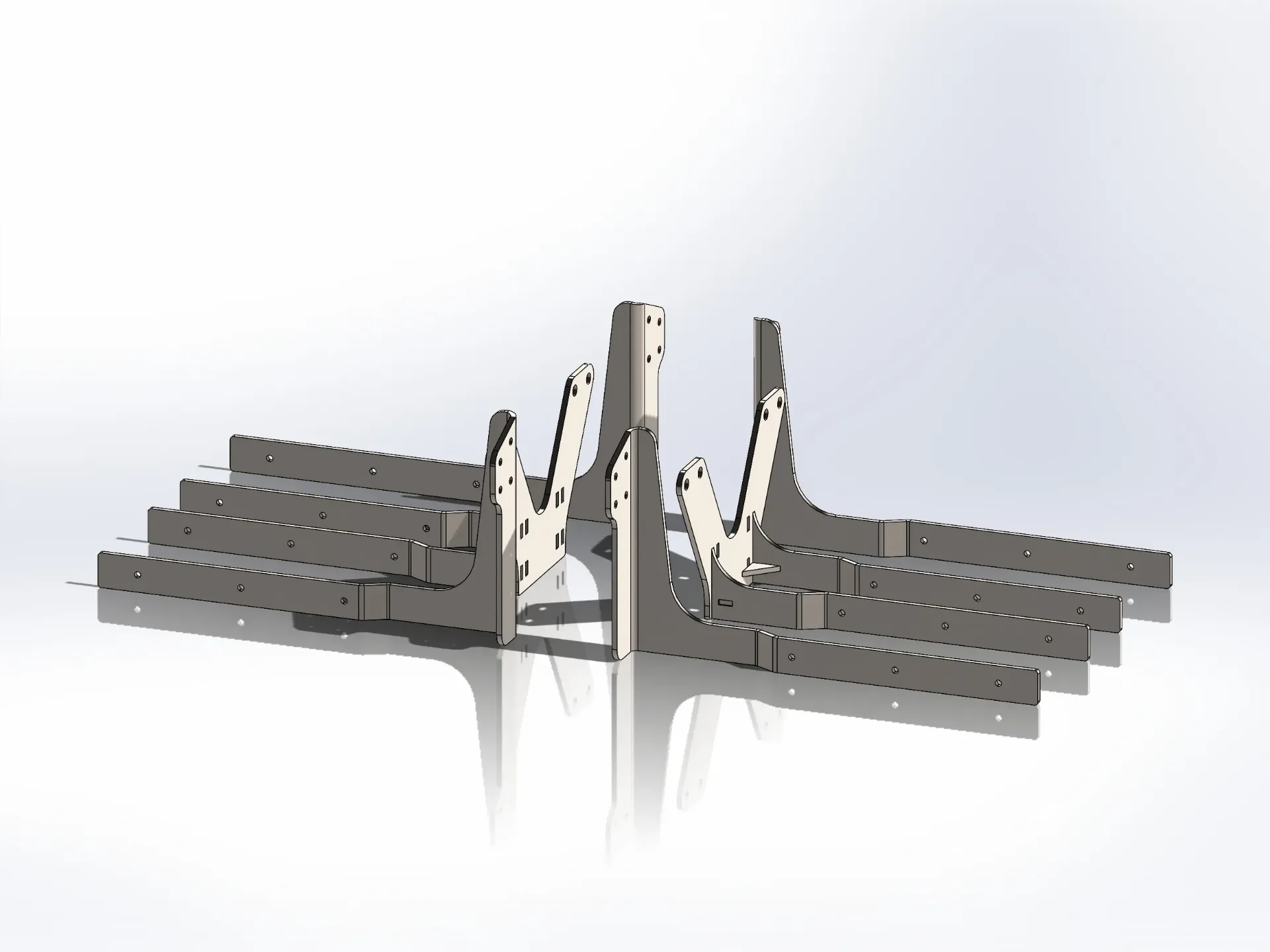 [SLI004065] Fender Brackets - Blind Mount for Single Axle Poly Fenders | Air Glide Suspension | Stainless Steel (52")