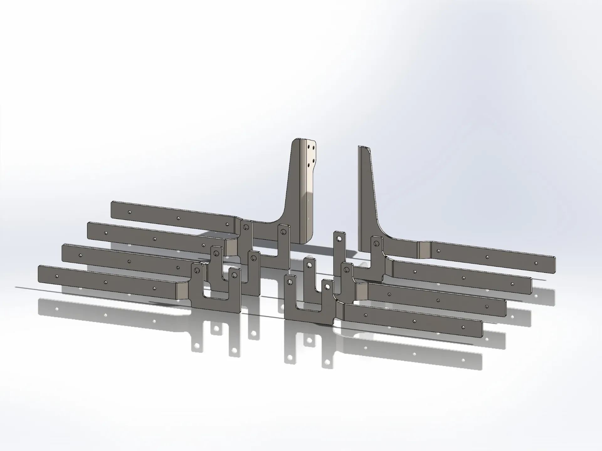 Fender Brackets - Blind Mount for Single Axle Poly Fenders | Airliner Suspension | Stainless Steel