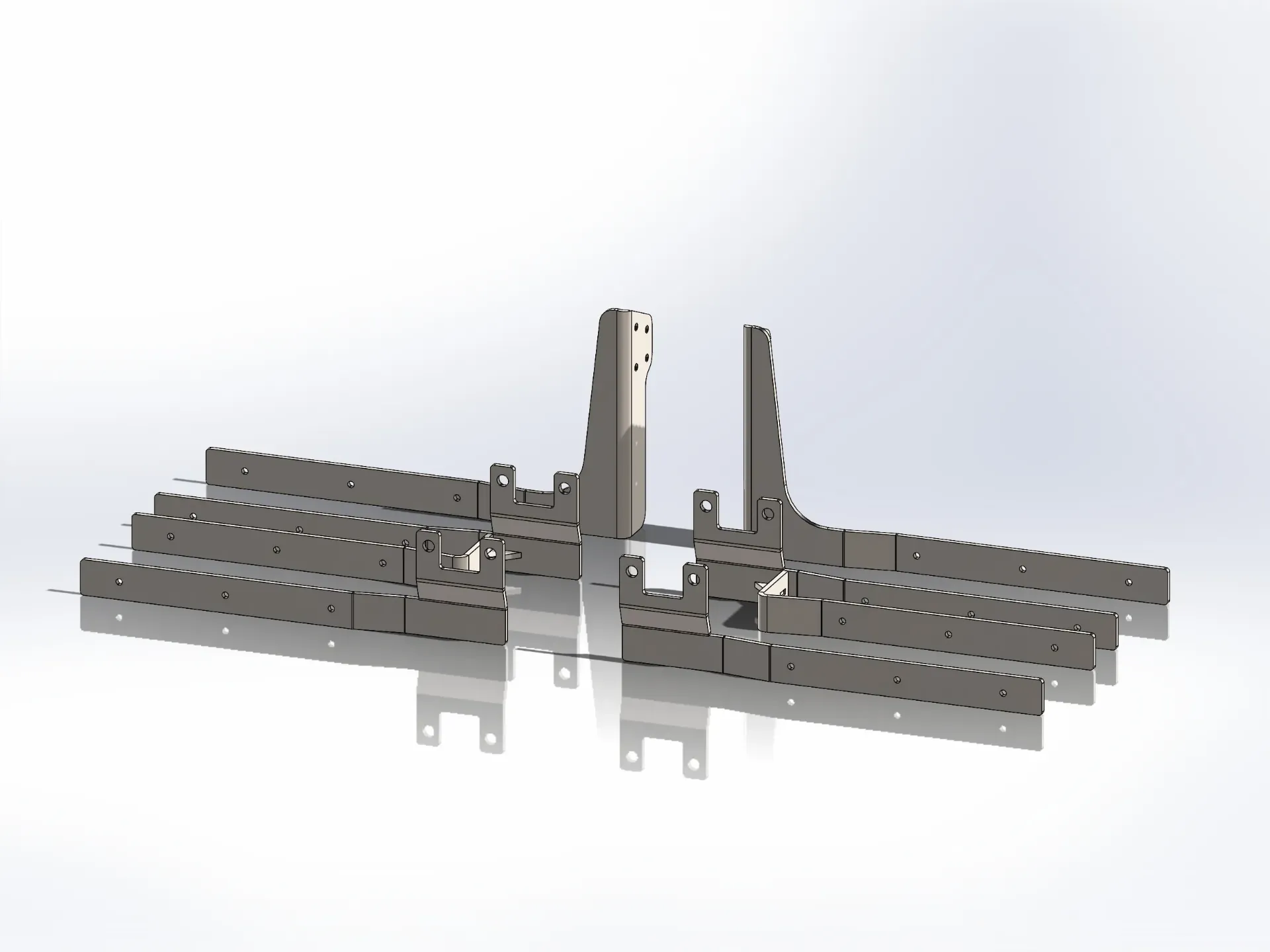 Fender Brackets - Blind Mount for Single Axle Poly Fenders | Flex Air Suspension | Mild Steel