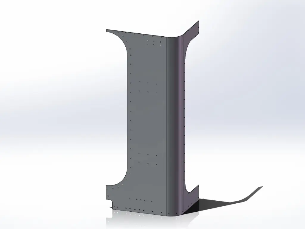 [SLI000073] Peterbilt Old Style 379 Sleeper Panels - Front Corner Drivers Side, 36" (44"), Flat Top