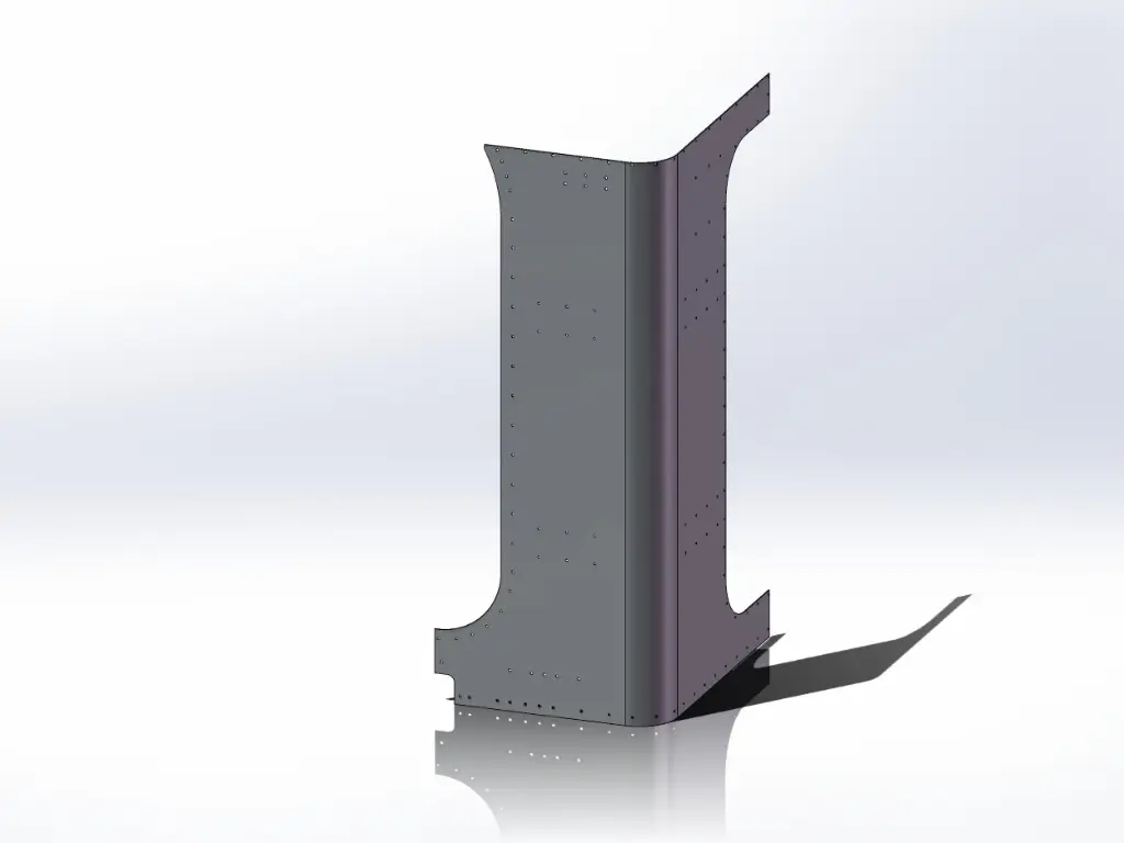 [SLI000075] Peterbilt Old Style 379 Sleeper Panels - Front Corner Drivers Side, 48" (58"), Ultra Cab