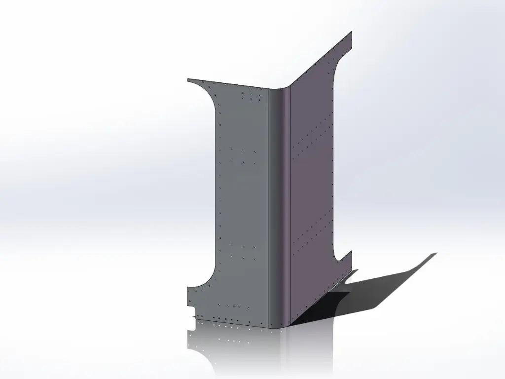 [SLI000076] Peterbilt Old Style 379 Sleeper Panels - Front Corner Drivers Side, 63" (72"), Flat Top