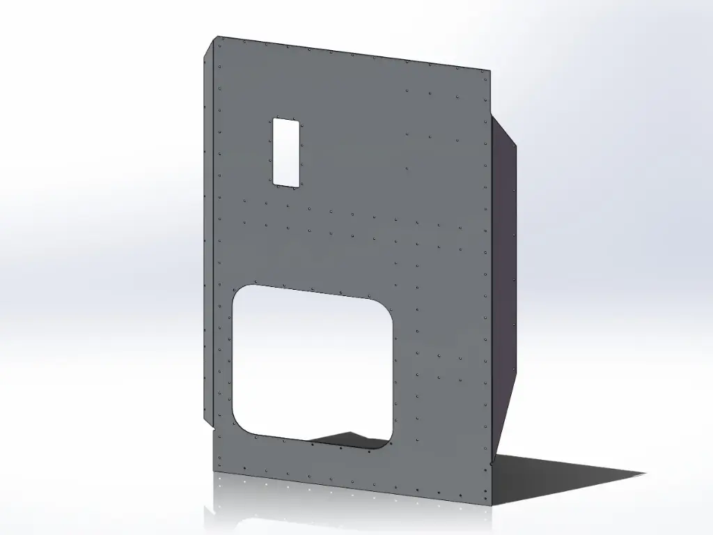 [SLI000087] Peterbilt Old Style 379 Sleeper Panels - Passengers Side, 48" (58"), Ultra Cab (Door and Vent)