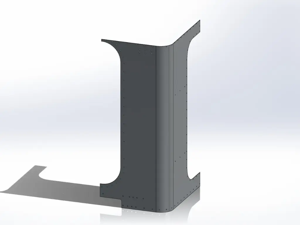 Peterbilt New Style 389 Sleeper Panels - Front Corner Drivers Side, 44" (58"), Flat Top