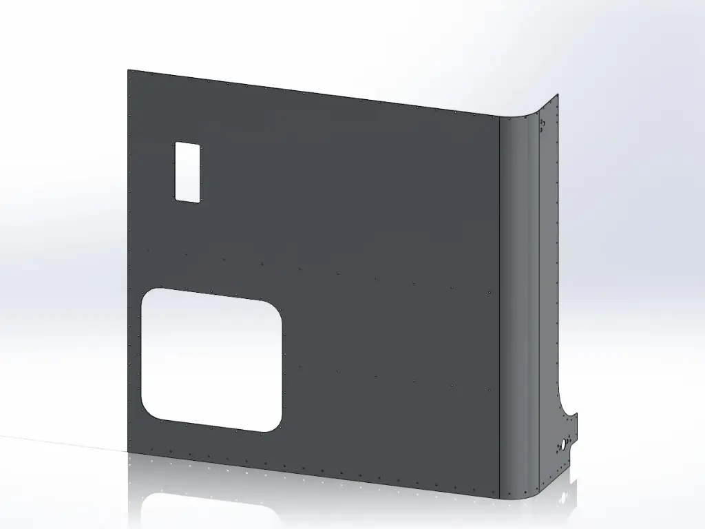 [SLI000131] Peterbilt 5-Series Sleeper Panels - Front Corner Passengers Side, 69" (80") (Yes)