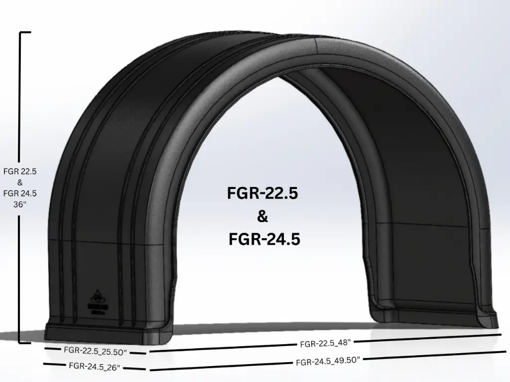 Single Axle Poly Fenders - FGR-24.5
