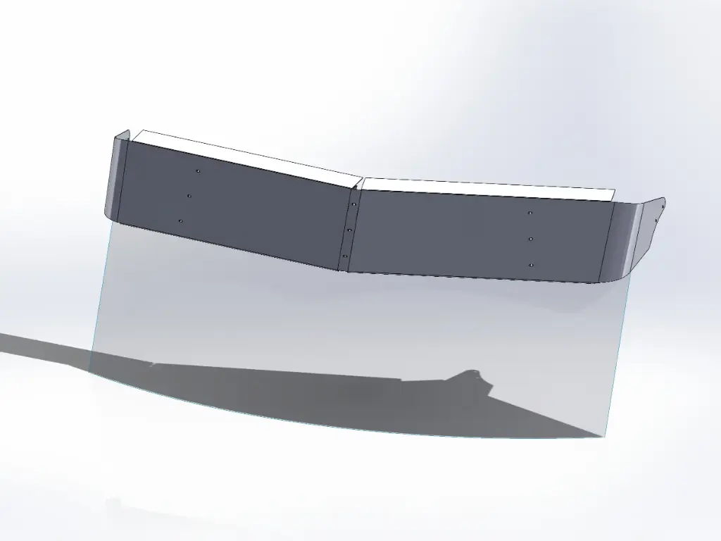 Kenworth T680/T880/W990 Flat Top Visors - Factory Mounts