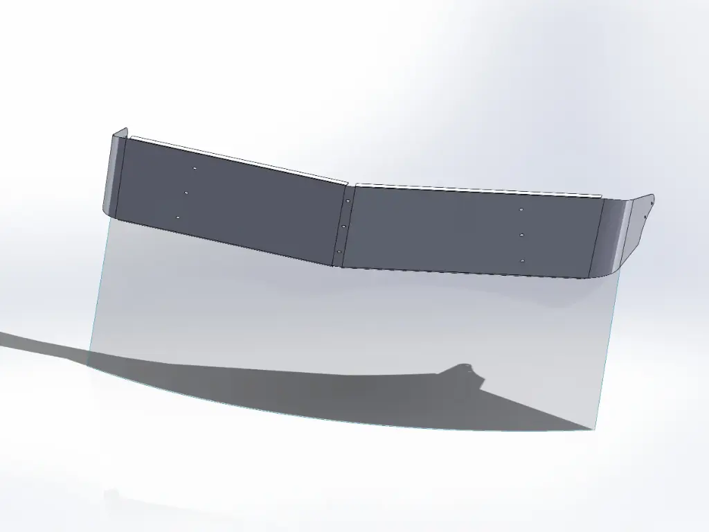 [SLI000925] Peterbilt 567/579/589 Mid Rise Visors - Factory Mounts (11" Straight, No Lights)