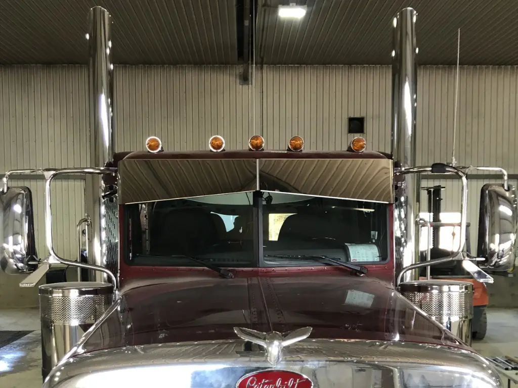 [SLI001409] Peterbilt 3-Series Double Bow Tie Visors (10"-7", No Light Holes)
