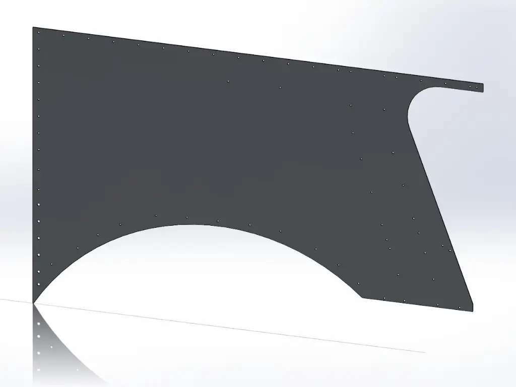 [SLI000249] Peterbilt 359 Side Hood Panels - Short Hood (Drivers Side)