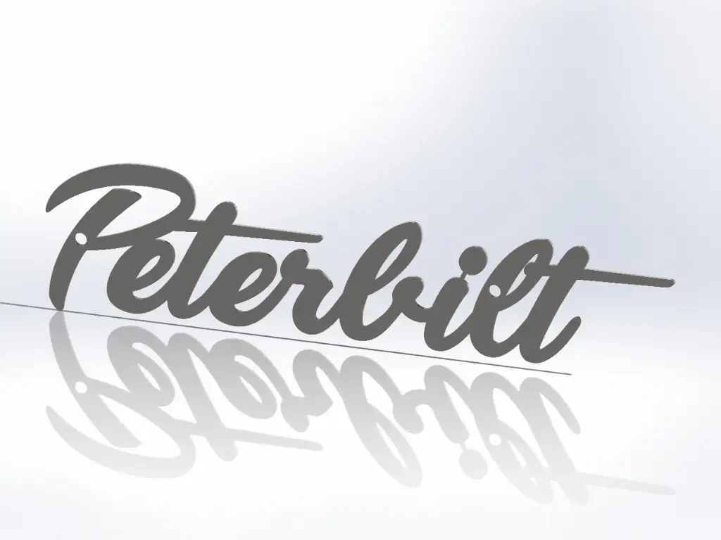 [SLI001516] Peterbilt Hood Emblems - New Style Font