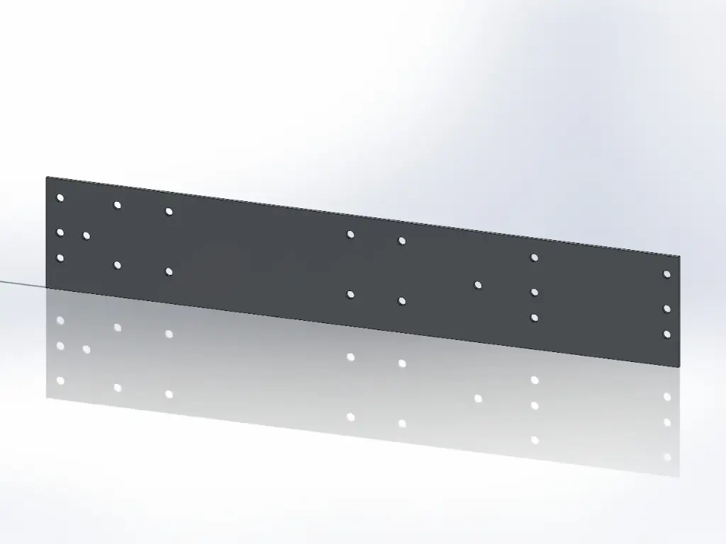 [SLI000290] Kenworth Cab Under Door Panels - New Style, 19 Hole Pattern (Drivers Side)