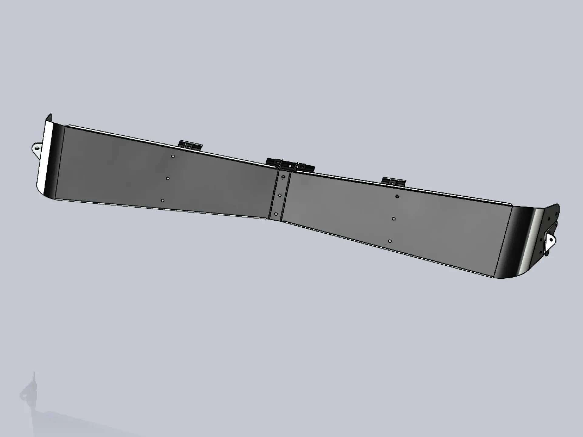 [SLI001643] Kenworth Reverse Bow Tie Visors (9"-6", Mirror Mounting Brackets, No Light Holes)