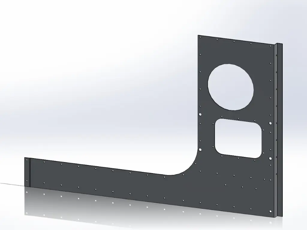 [SLI000043] Peterbilt Cab Cowl / Air Cleaner Panels - Door Mount Mirrors, Passengers Side Old Style Air Intake