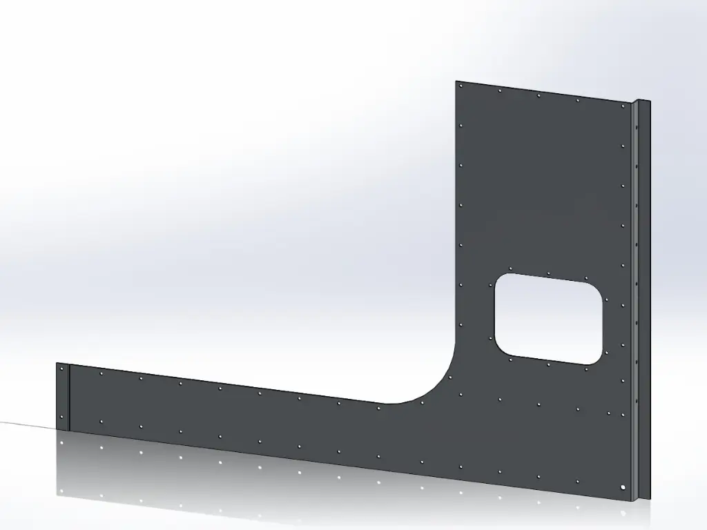 Peterbilt Cab Cowl - Door Mount Mirrors, Passengers Side Old Style Air Intake