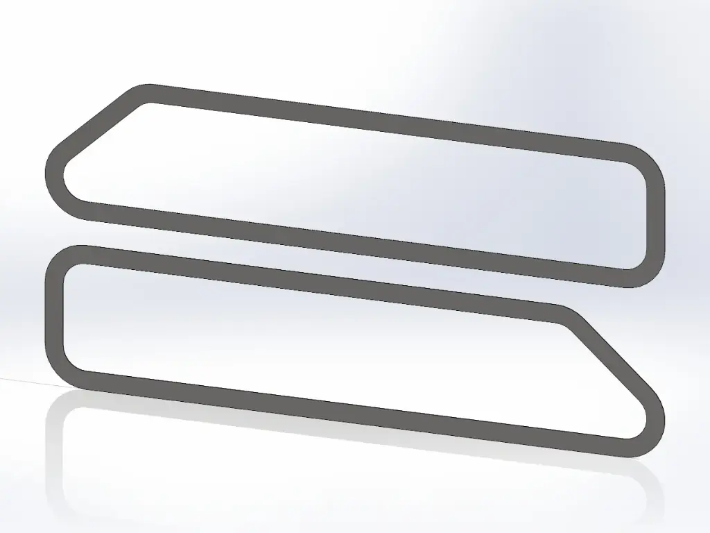 [SLI002033] Kenworth Sleeper Top Window Trim - Mirror Stainless