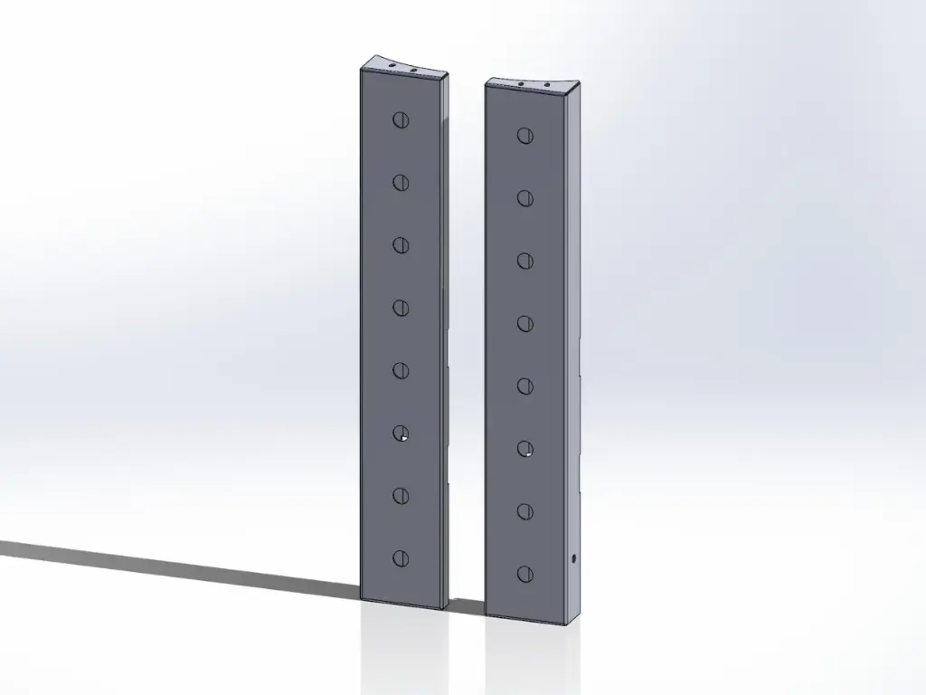 [SLI001764] Peterbilt 589 Front Air Cleaner Light Brackets (No Light Holes)