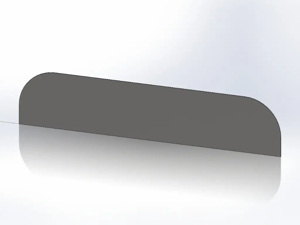 [SLI002429] Peterbilt Sleeper Window Visors - Mirror Stainless (3")