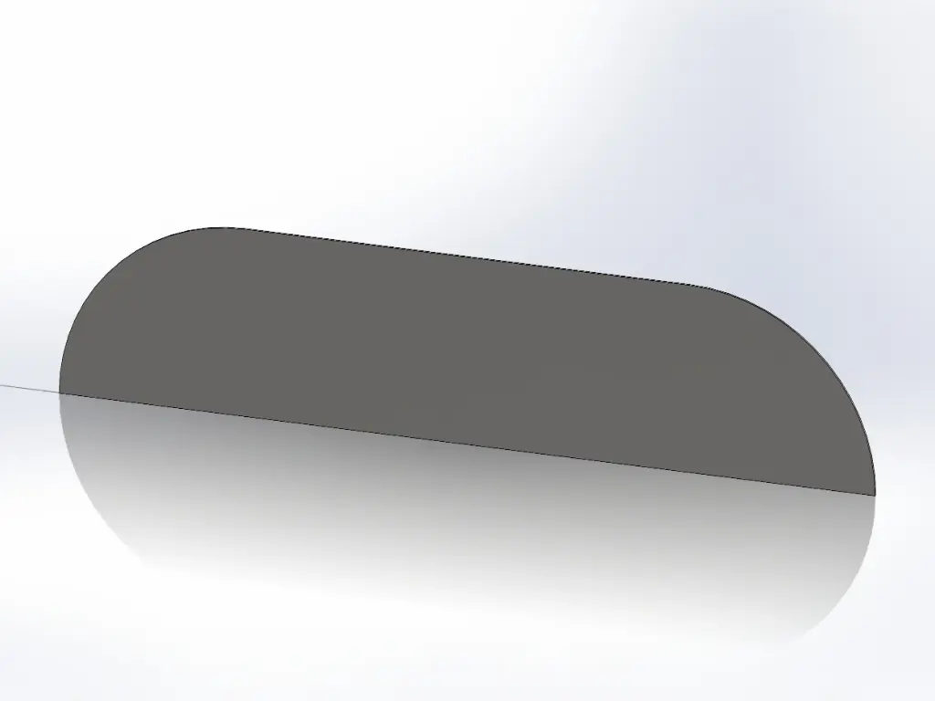 [SLI002441] Peterbilt Sleeper Door Visors - Mirror Stainless (3")