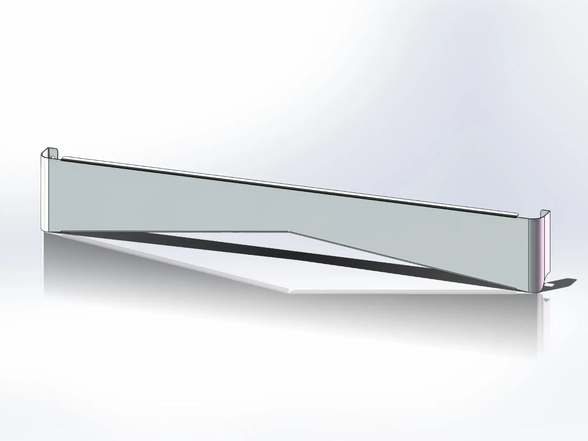 Peterbilt Reverse Bow Tie Back Sleeper Visors - Mirror Stainless