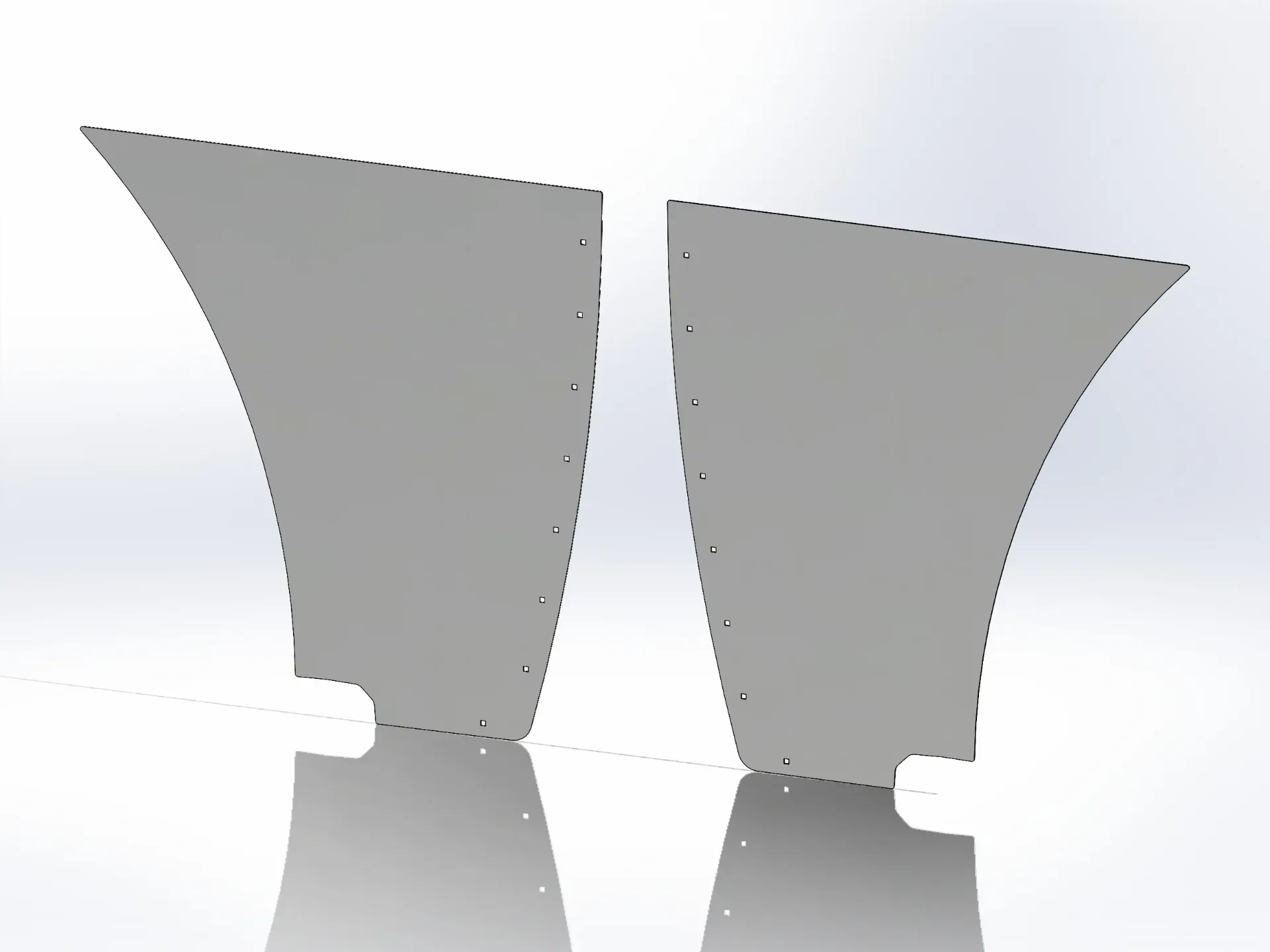 [SLI003148] Peterbilt 389 Long Hood Lower Hood Extension Panels (Full Set)