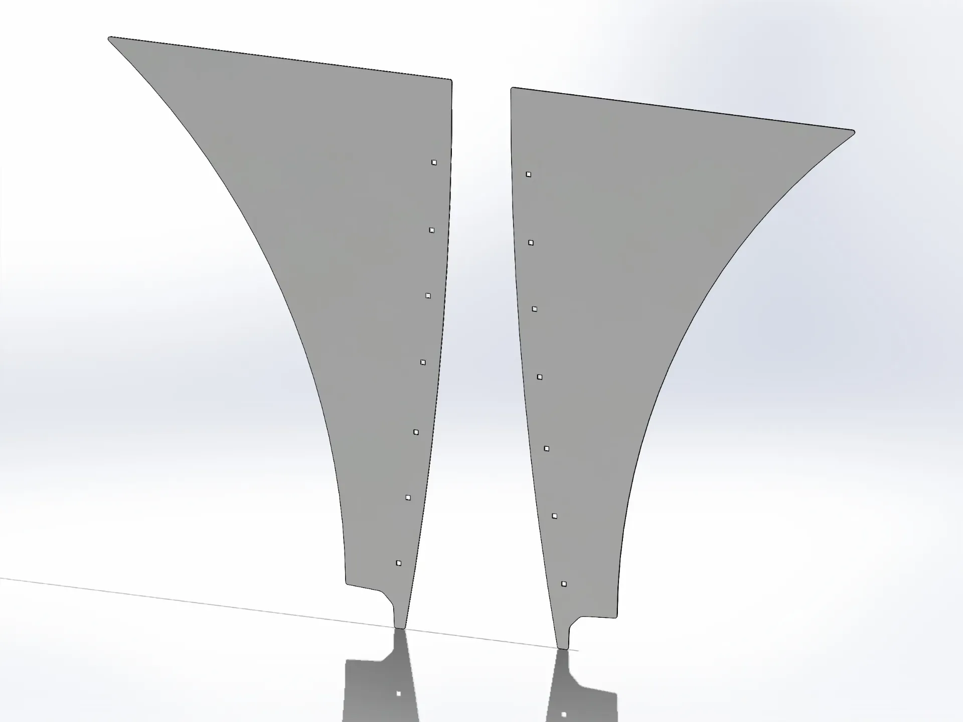 [SLI003151] Peterbilt 388/389 Short Hood Lower Hood Extension Panels (Full Set)