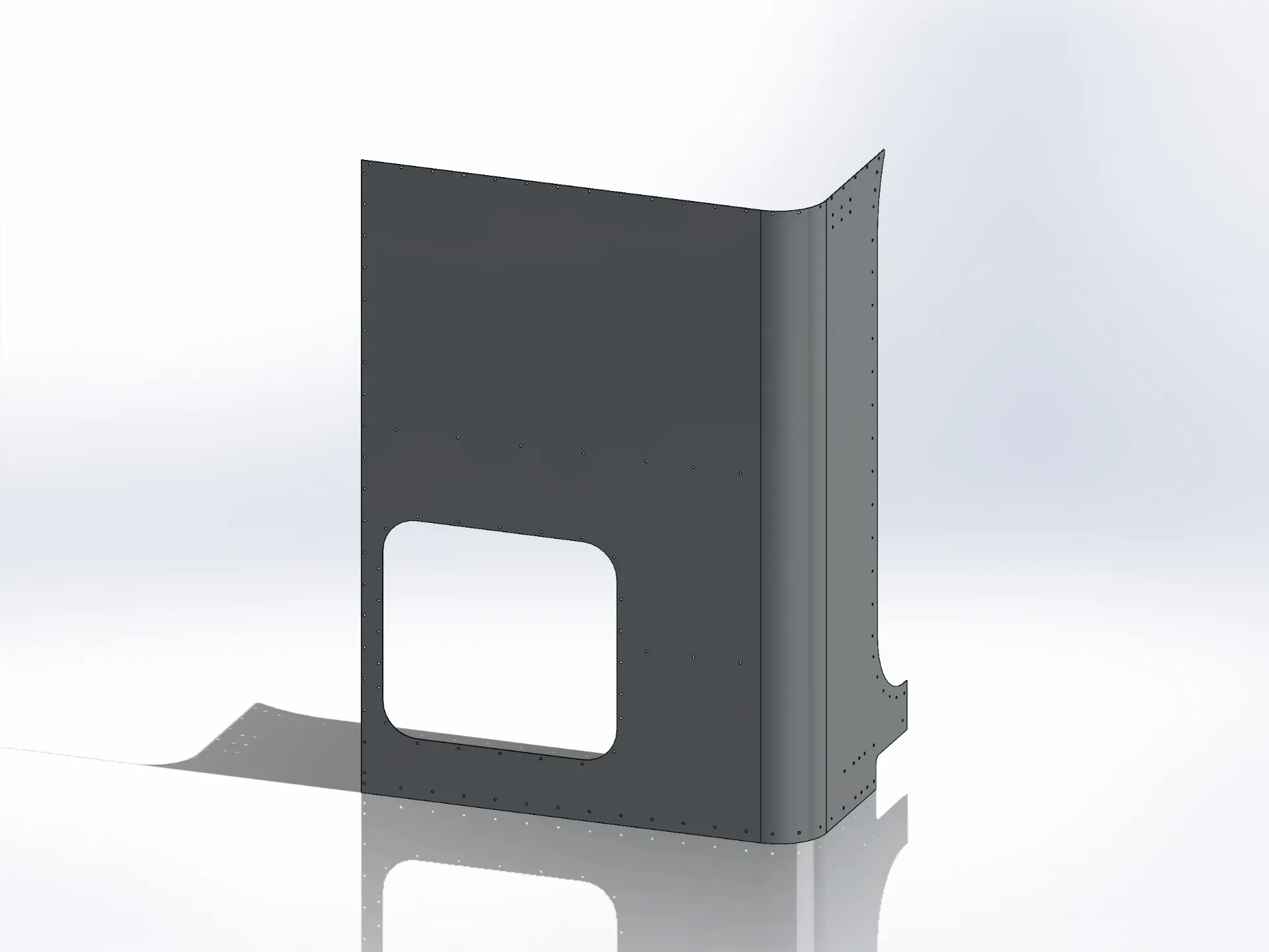 Peterbilt New Style 389 Sleeper Panels - Front Corner Passengers Side, 48" (58"), Ultra Cab